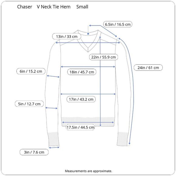 Chaser Long Sleeve Ribbed Beige Black Stripes  V-Neck Tie Front Sweater Small S - Picture 15 of 16